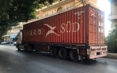Llega el contenedor a Líbano.