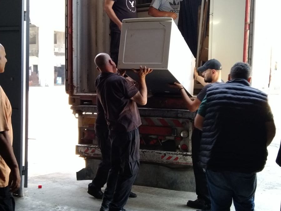 LLEGADA DEL CONTENEDOR AL LÍBANO