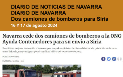 DOS CAMIONES DE BOMBEROS PARA SIRIA  (16-08-2024)
