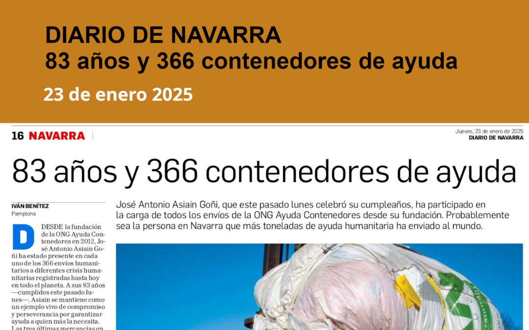 83 años y 366 contenedores de ayuda (23-01-2025)