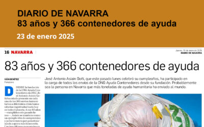 83 años y 366 contenedores de ayuda (23-01-2025)