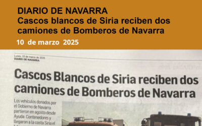 CASCOS BLANCOS DE SIRIA RECIBEN CAMIONES DE BOMBEROS DE NAVARRA (10-03-2025)